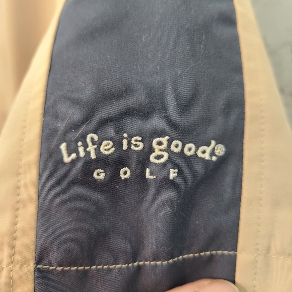 Life Is Good Beige and Navy Windbreaker - Picture 4 of 9